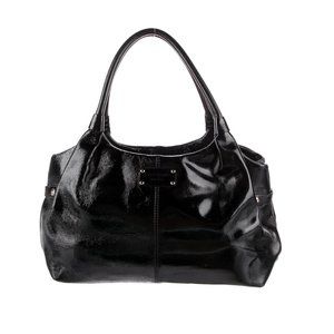 Vintage Kate Spade Black Patent Leather Hobo Shoulder Bag